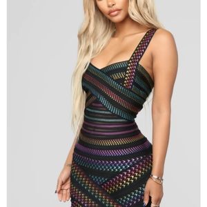 Tatianna Bandage Dress - Rainbow